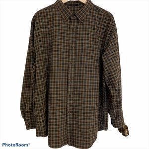 Pendleton XL landry button up long sleeve shirt collared plaid pocket flannel